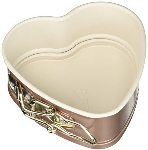 Patisse romantic mini heart springform pan with non-stick coating in an exclusive red shade