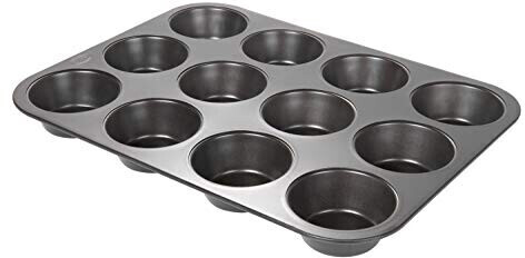 Wenco Muffin tin, for 12 muffins, non-stick coated, black, 545969