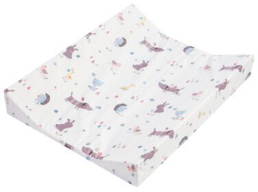 Julius Zöllner Changing Mat 2- Mulde Folie Crazy Animals 60 x 71 cm