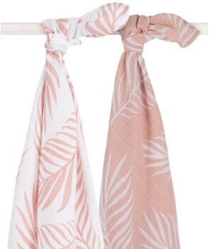 Jollein Gauze diapers Nature (115 x 115 cm) 2pack pale pink