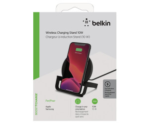 Belkin caricabatterie wireless Belkin 10W Qi nero ricarica senza fili dock tavolo 