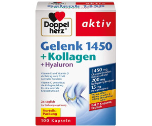 100 Kapseln Doppelherz Gelenk 1450 Kollagen Hyaluron Vitamin K und Vitamin D 