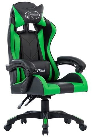 vidaXL Gaming Chair in Leatherette Green (287979)