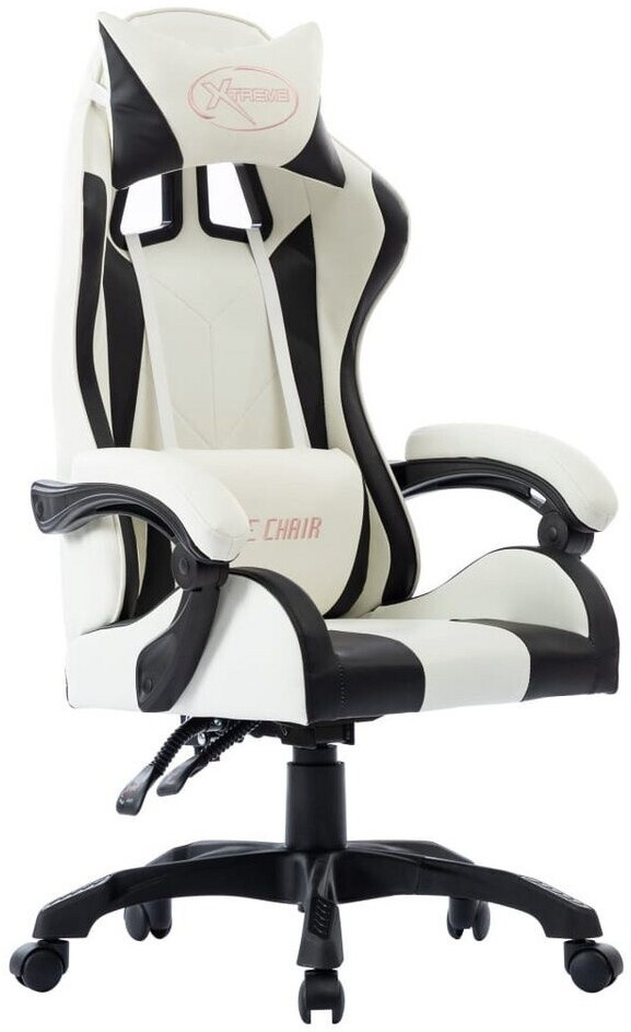 vidaXL Gaming Chair in Leatherette Black/White (287985)