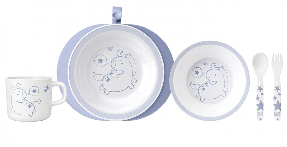 Saro Dishes Bear (5-pcs) ice blue