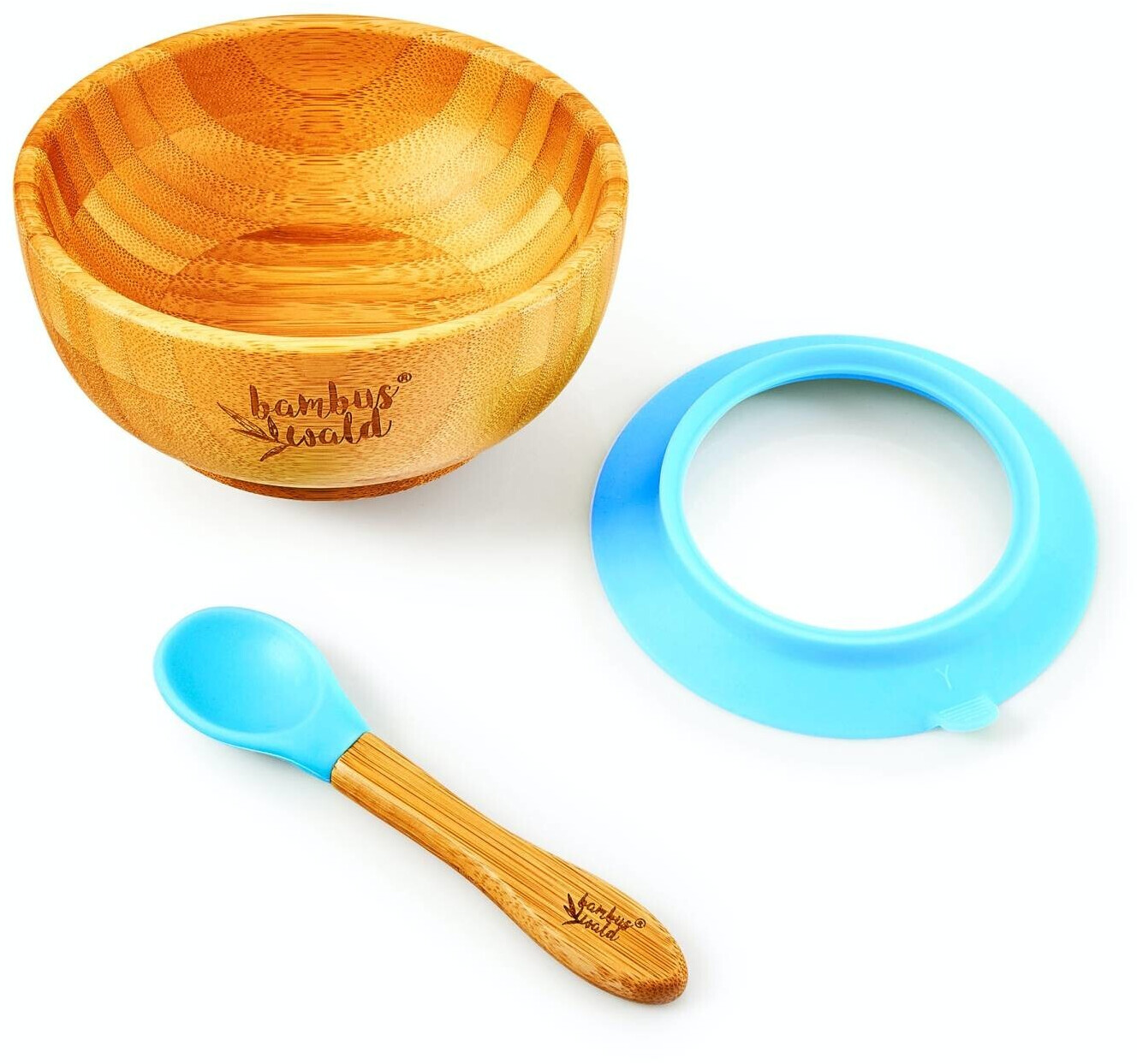 Bambuswald Suction Cup Bowl light blue