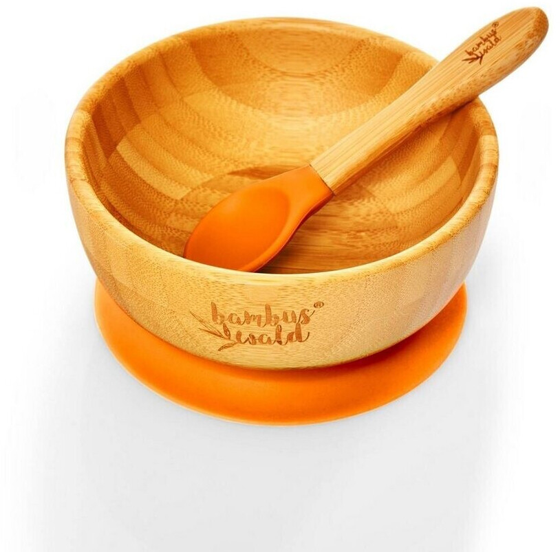 Bambuswald Suction Cup Bowl orange