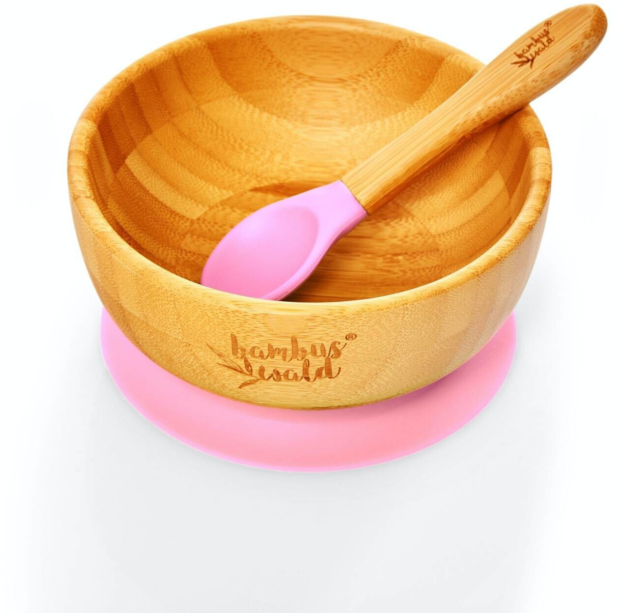 Bambuswald Suction Cup Bowl pink