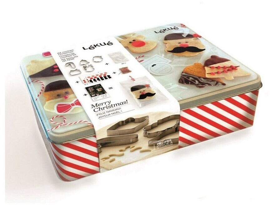 Lékué Cookie cutter Christmas baking set paper, metal, stainless steel