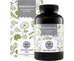 Nature Love Magnesium Tri-Magnesium Dicitrat Kapseln (180 Stk.)