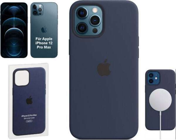 Apple Silikon Case mit MagSafe (iPhone 12 Pro Max) Dunkelmarine, Bild 7