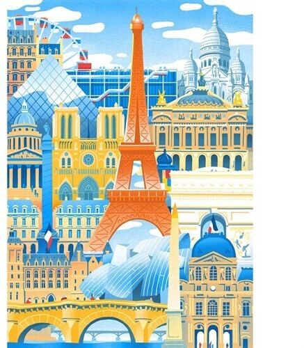 Puzzle Michèle Wilson Cuzzle Vincent Mahe Paris en Folie (30 pièces)
