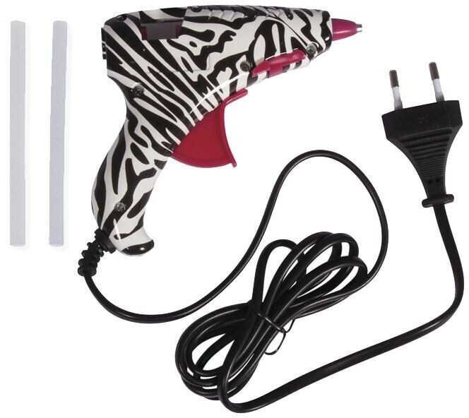 Rayher Mini pistolet à colle Zebra