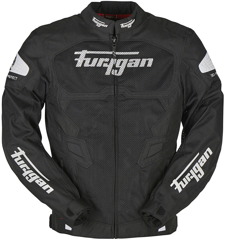 Furygan Blouson Atom perforé noir/blanc