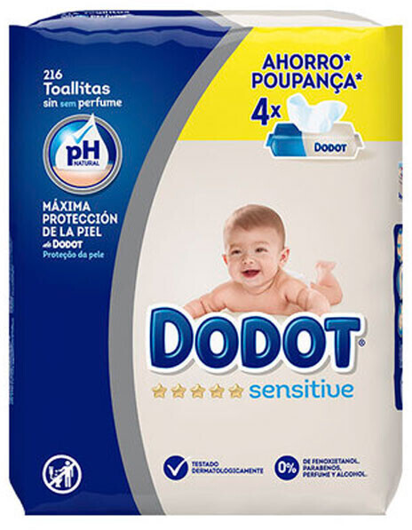 Dodot Wipes Sensitive (216 units)
