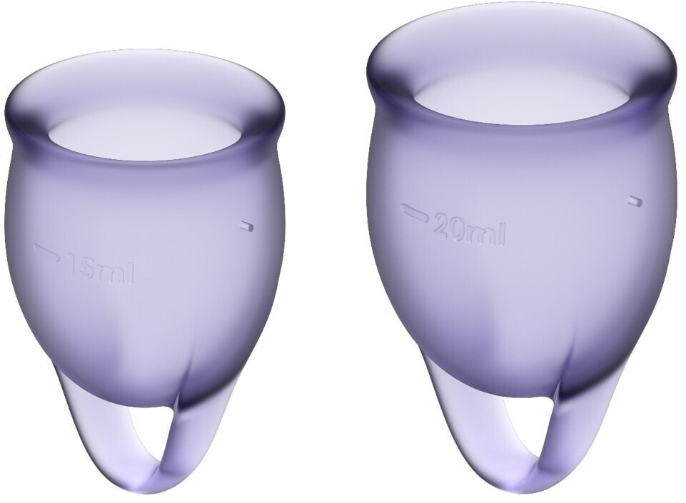 Satisfyer Feel Confident Menstrual Cup (15 ml + 20 ml) Purple