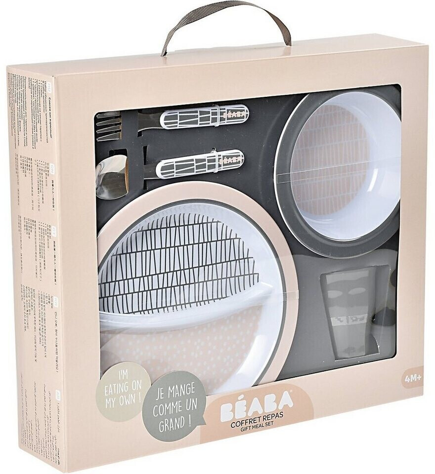 Béaba Coffret Cadeau Repas pink grid
