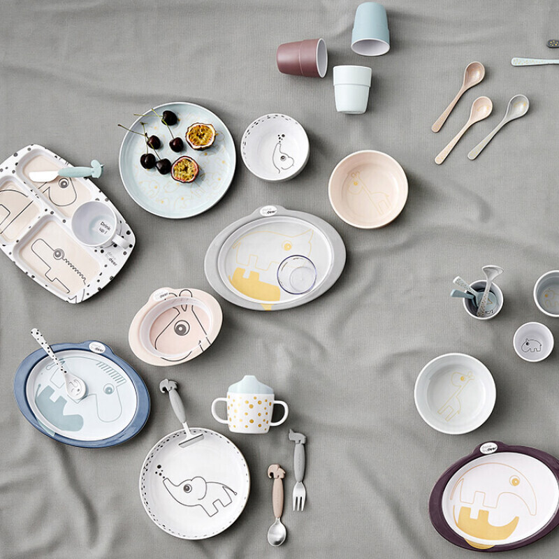Done by Deer Tableware Set 4- teilig Happy dots pink from6. Month