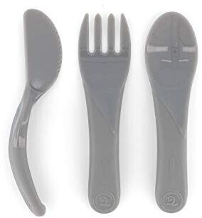Twistshake Esslern-Besteck 6+ Monthe pastel grey
