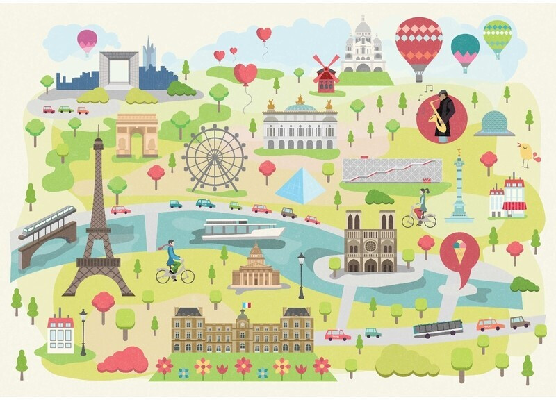 Puzzle Michèle Wilson Paris Illustré (24 pièces)