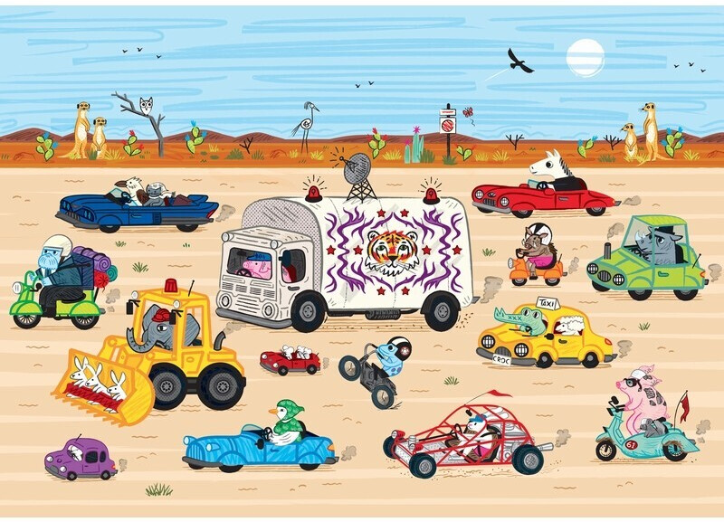 Puzzle Michèle Wilson Course dans le Désert (24 pièces)