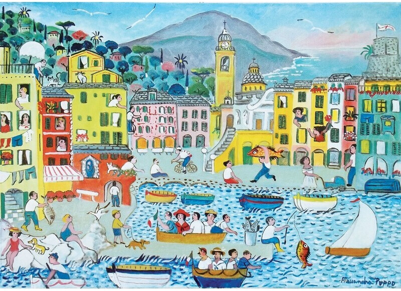 Puzzle Michèle Wilson Le Port de Camogli (50 pièces)