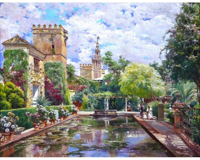 Puzzle Michèle Wilson Manuel Garcia y Rodriguez Le Bassin d'Alcazar (250 pièces)