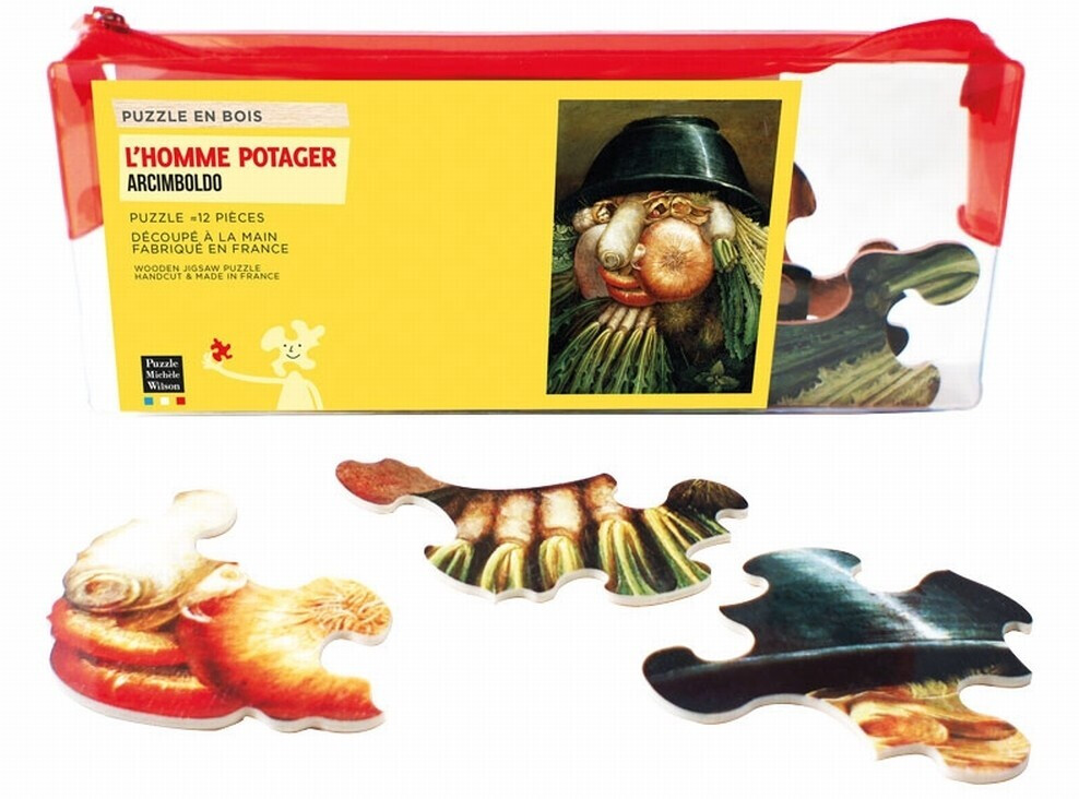 Puzzle Michèle Wilson Arcimboldo L'Homme Potager avec trousse plastique (12 pièces)