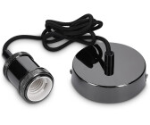 3x E27 Lampenfassung mit Schalter mit Stecker, E27 Lampenfassung mit  Schalter, E27 Fassung Schwarz mit 1,8m kabel Schraubring -Wohnzimmer und  Kinderzimme. : : Beleuchtung