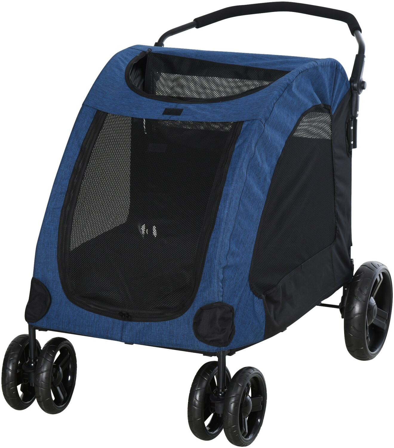 Pawhut Dog Stroller Foldable Blue/Black