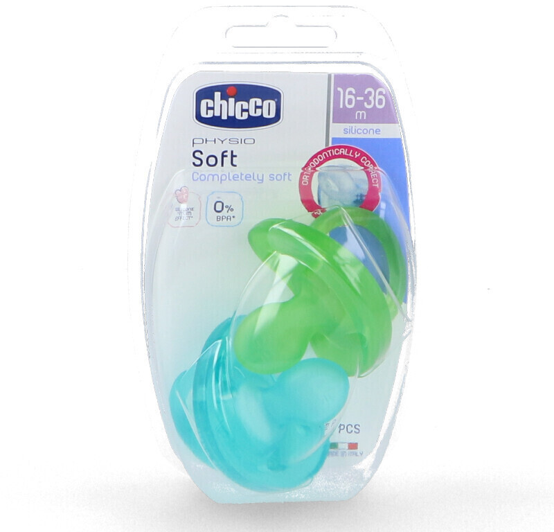 Photos - Bottle Teat / Pacifier Chicco Rubber Physio Soft 16m-36m blue/green 