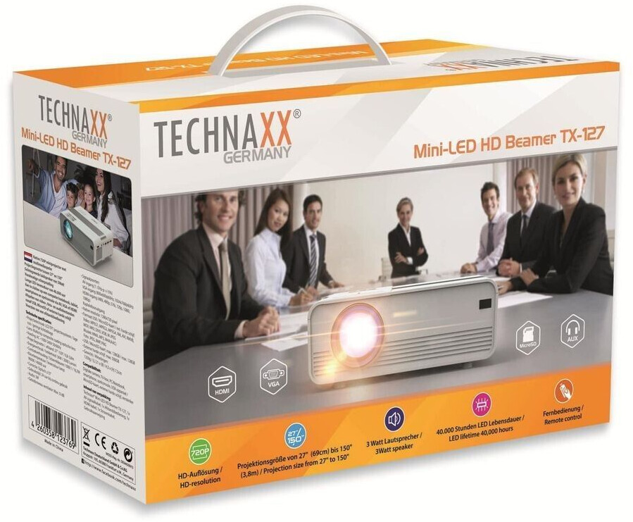 Mini LED HD Beamer TX-127 TECHNAXX Heimkino Projektor USB HDMI AV, Unterhaltung, Elektrogeräte