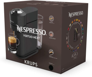 Classic Black aus 54 % recyceltem Kunststoff 6 Tassengrößen Power-Off Funktion Krups XN9108 Nespresso Vertuo Next Kaffeekapselmaschine 1,7 Liter Wassertank Kapselerkennung durch Barcode