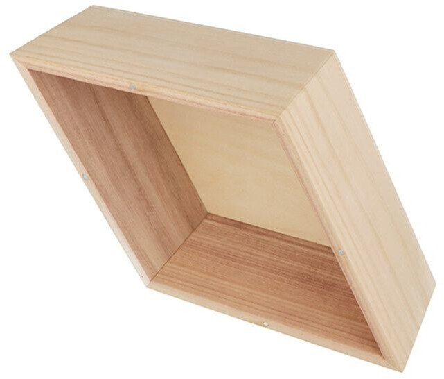 Artemio Étagère losange en bois (3 pièces) 34,5 x 20 cm