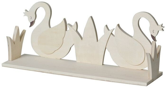 Artemio Étagère cygnes en bois à customiser 40 x 16 cm