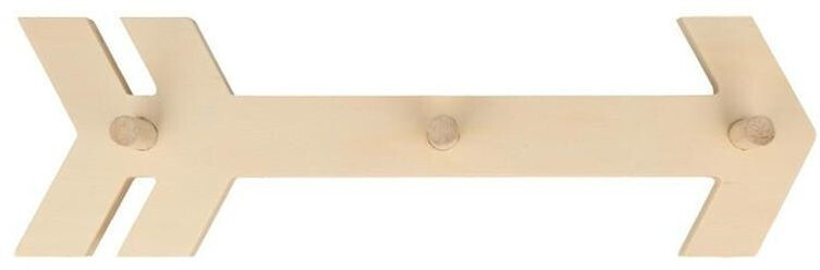 Artemio Portemanteau mural flèche en bois 30 cm