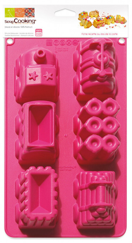 ScrapCooking Moule à gâteau silicone 3D train