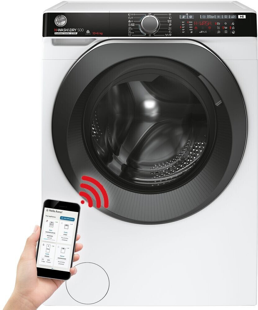 Lavadora secadora Hoover 10 kg / 1.500 rpm WiFi y Bluetooth -  HDP5106AMBC/1-S