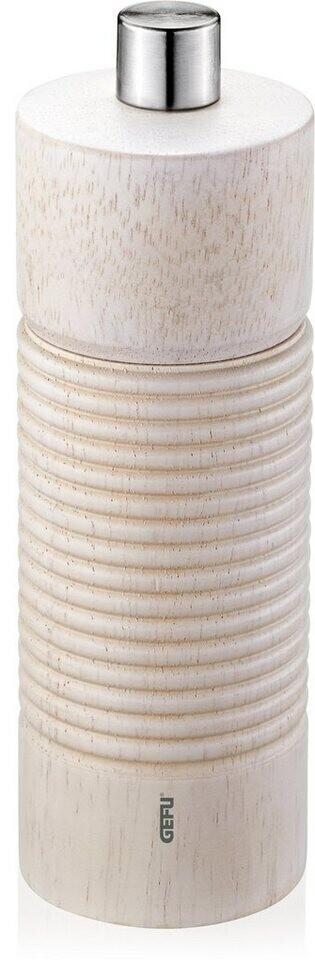 Gefu Salt / pepper mill TEDORO manually infinitely adjustable ceramic grinder, silver-white