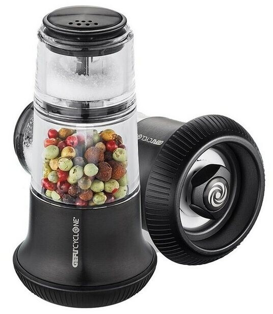 Gefu Pepper mill Pepper mill with salt shaker X-Plosion Black