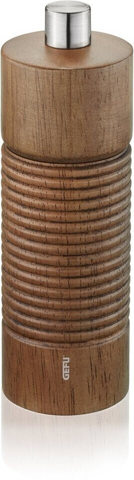 Gefu Salt / pepper mill TEDORO manually infinitely adjustable ceramic grinder, wood-silver-colored