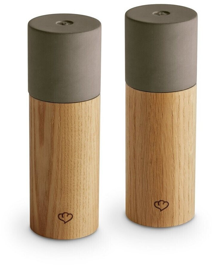 Springlane Salt / pepper mill set of 2 made of oak wood & concrete, oak