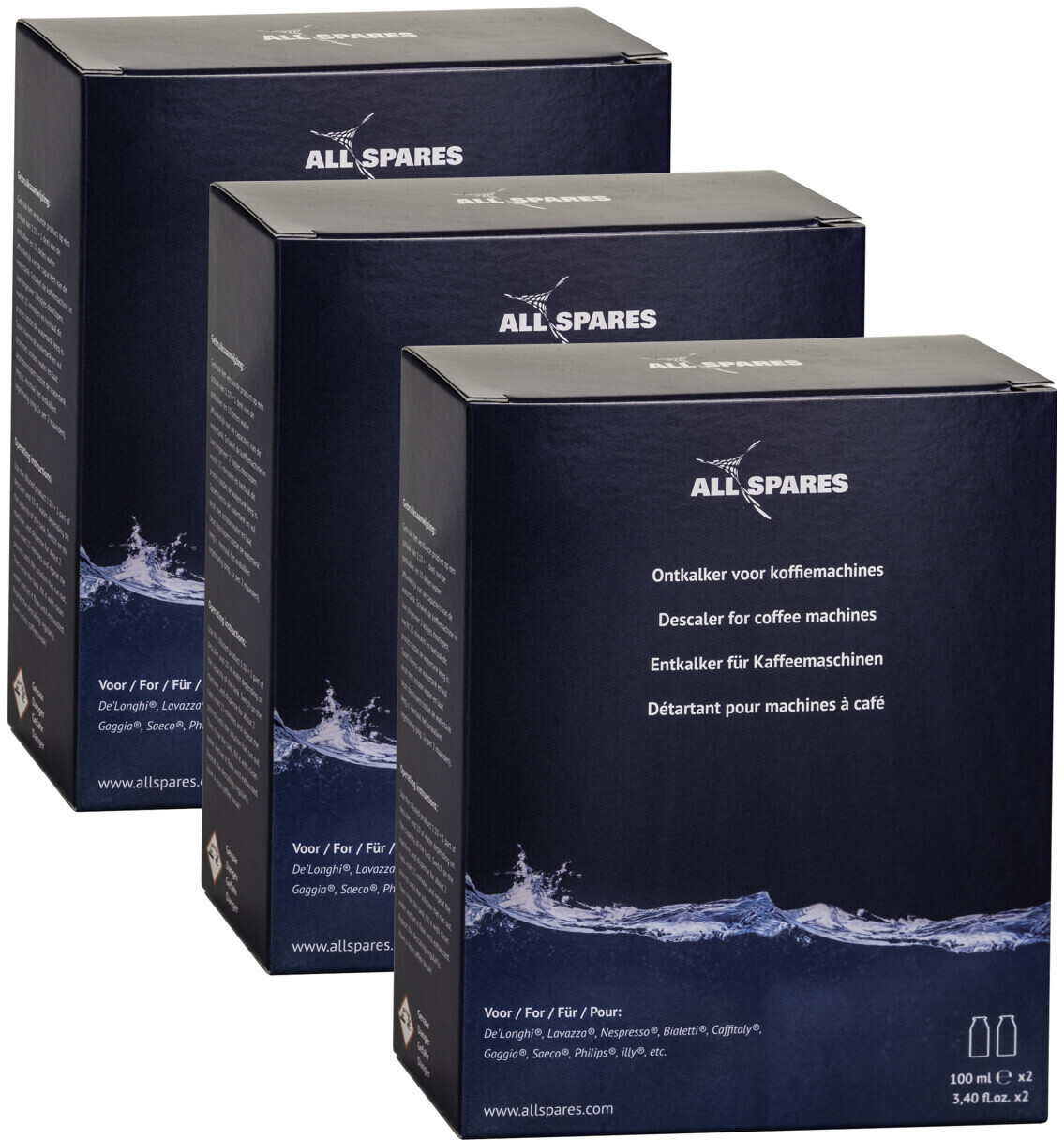 AllSpares DLSC200 De  'Longhi EcoDecalk Mini Descaler Compatible Universal descaler for coffee machines