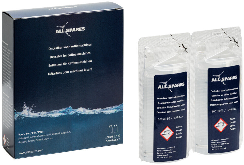 AllSpares DLSC200 De  'Longhi EcoDecalk Mini Descaler Compatible Universal descaler for coffee machines and fully automatic coffee machines
