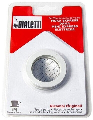 BIaletti 3 Dichtungsringe + 1Filtersieb für Aluminium Espressokocher