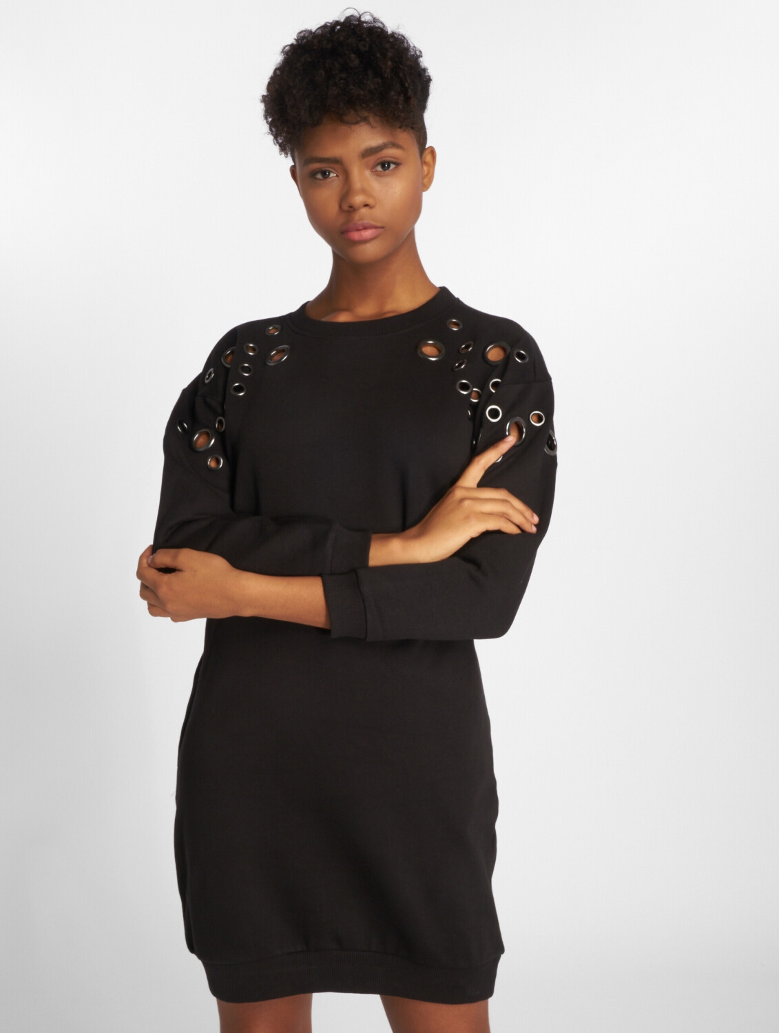 Urban Classics Dress Sweat Eyelet black (TB2337BLK)