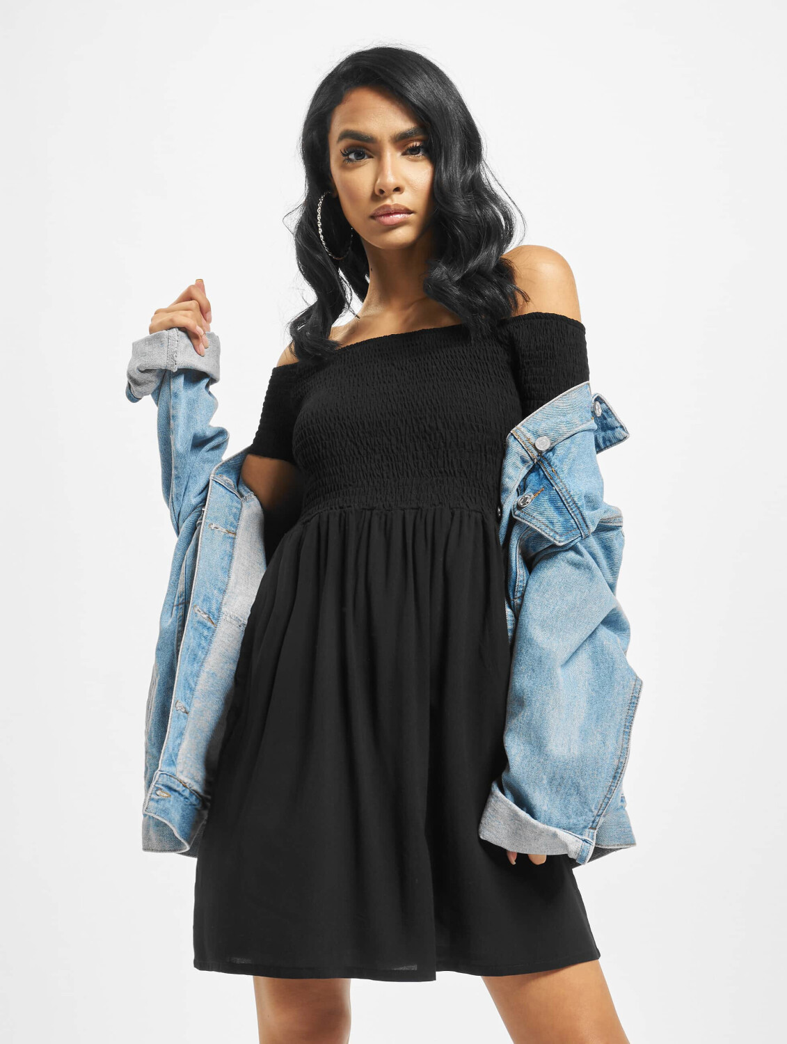 Urban Classics Smoked Off Dress black (TB2605BLK)