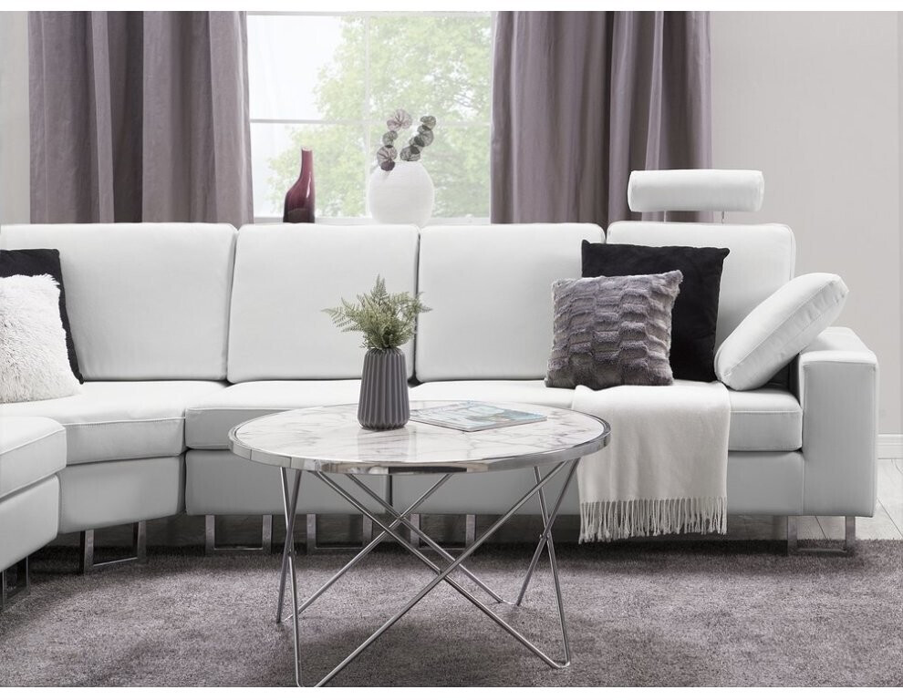 beliani 9936 white leather sofa