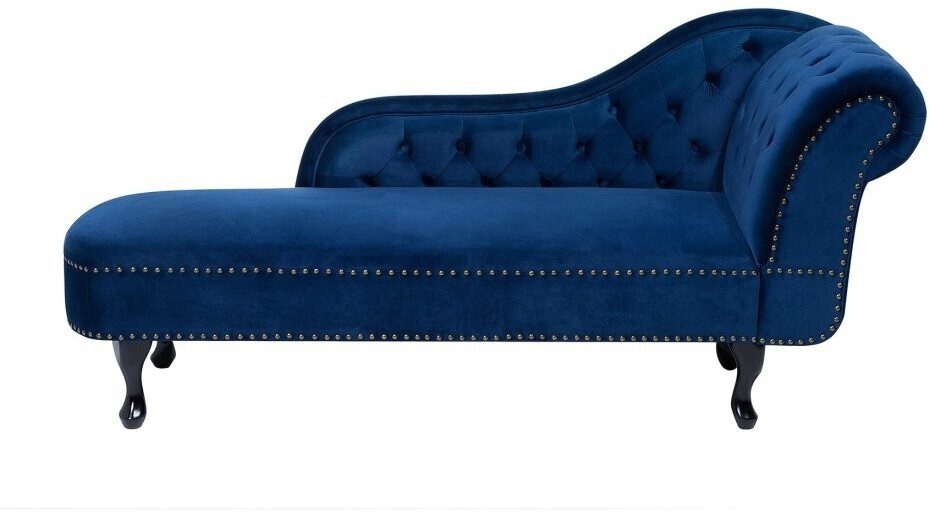 Beliani Right Hand Chaise Longue Blue NIMES