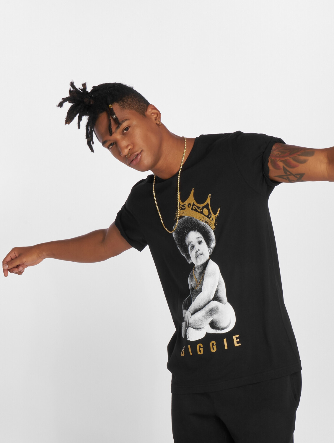 Merchcode T-Shirt Biggie Crown Child black (MC298BLK)